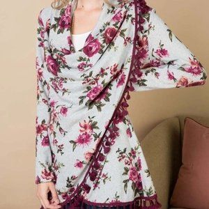 NWT Open Front Floral Cardigan